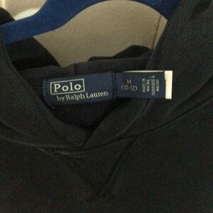 Big Boys size 10/12(M) Ralph Lauren Polo Yankees Hoodie Navy Blue